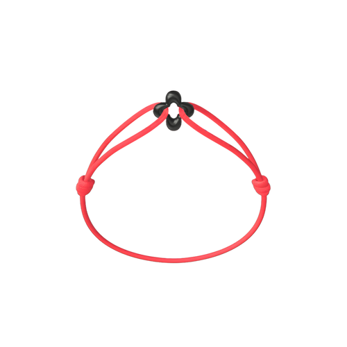 Mini Black Clover Cord Bracelet