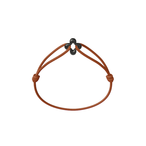 Mini Black Clover Cord Bracelet