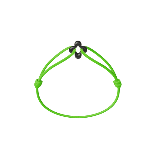 Mini Black Clover Cord Bracelet
