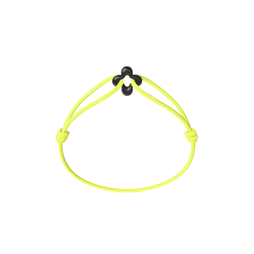 Mini Black Clover Cord Bracelet