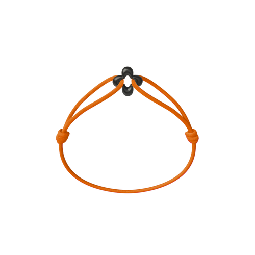 Mini Black Clover Cord Bracelet