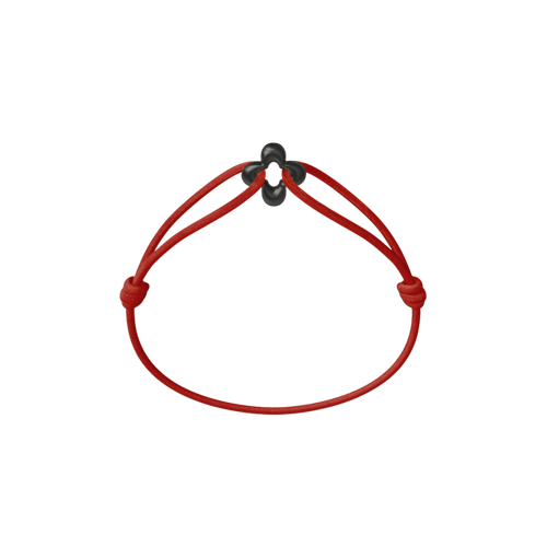 Mini Black Clover Cord Bracelet