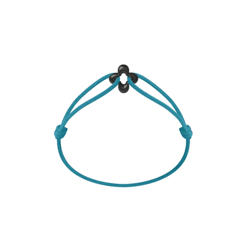 Mini Black Clover Cord Bracelet