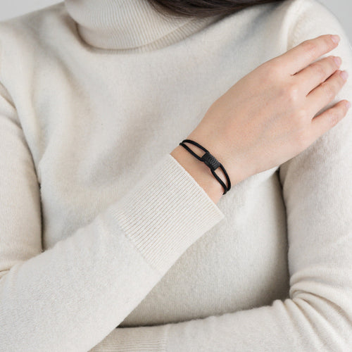 Carbon Regent Cord Bracelet
