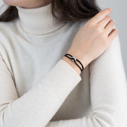 Silver Soho Diamond Cord Bracelet