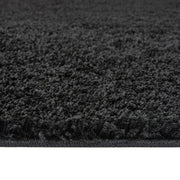 Washable Black Shaggy Rug