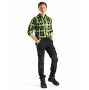 Blaklader 1422 4-Way Stretch Service Work Trousers Black / Hi-Vis Yellow