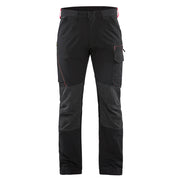 Blaklader 1422 4-Way Stretch Service Work Trousers Black / Red