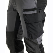 Blaklader 1422 4-Way Stretch Service Work Trousers Mid Grey / Black