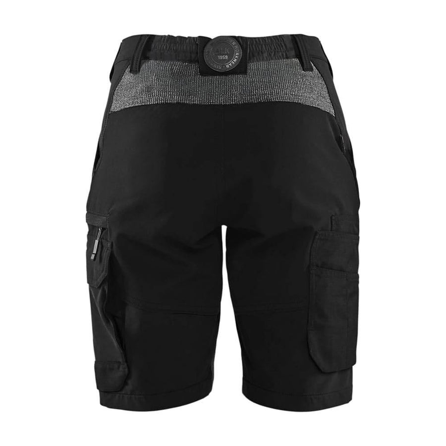 Blaklader 7123 4-Way Stretch Womens Service Shorts Black/Dark grey / UK 14, Regular Leg
