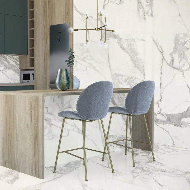 Blazonne White Marble Porcelain Tile 60 x 120cm