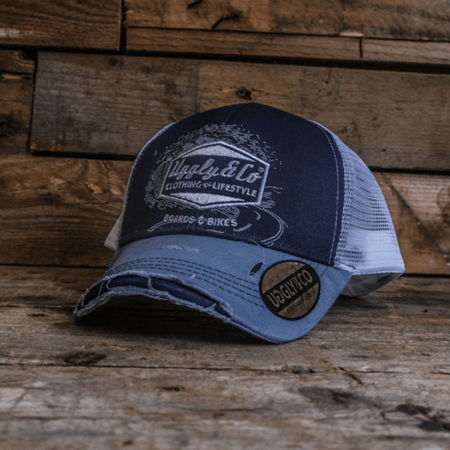 Blue Surf Diamond Trucker Hat
