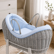 Wicker Deluxe Pod Baby Moses Basket With Stand