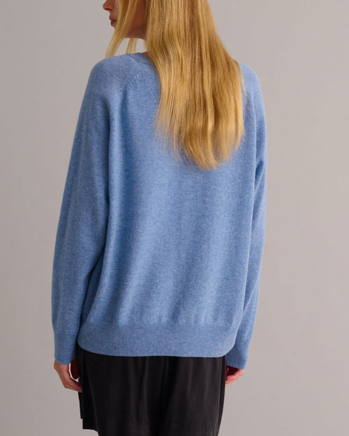 Chambray Blue Cashmere Sweatshirt