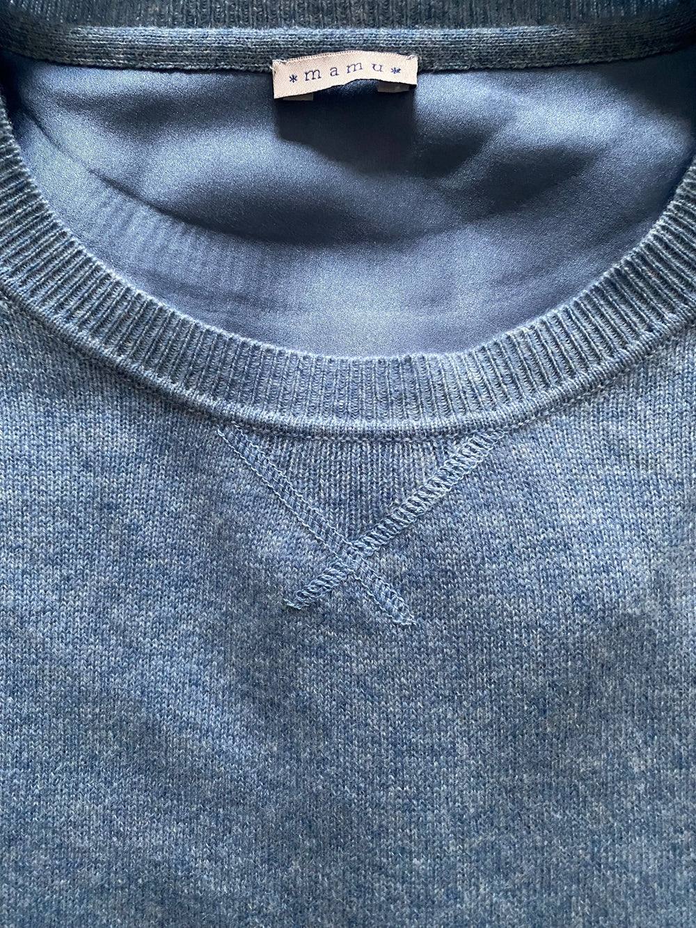 Chambray Blue Cashmere Sweatshirt