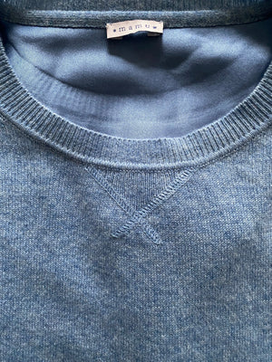 Chambray Blue Cashmere Sweatshirt