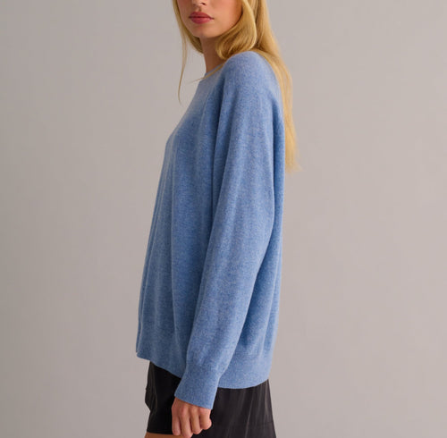 Chambray Blue Cashmere Sweatshirt