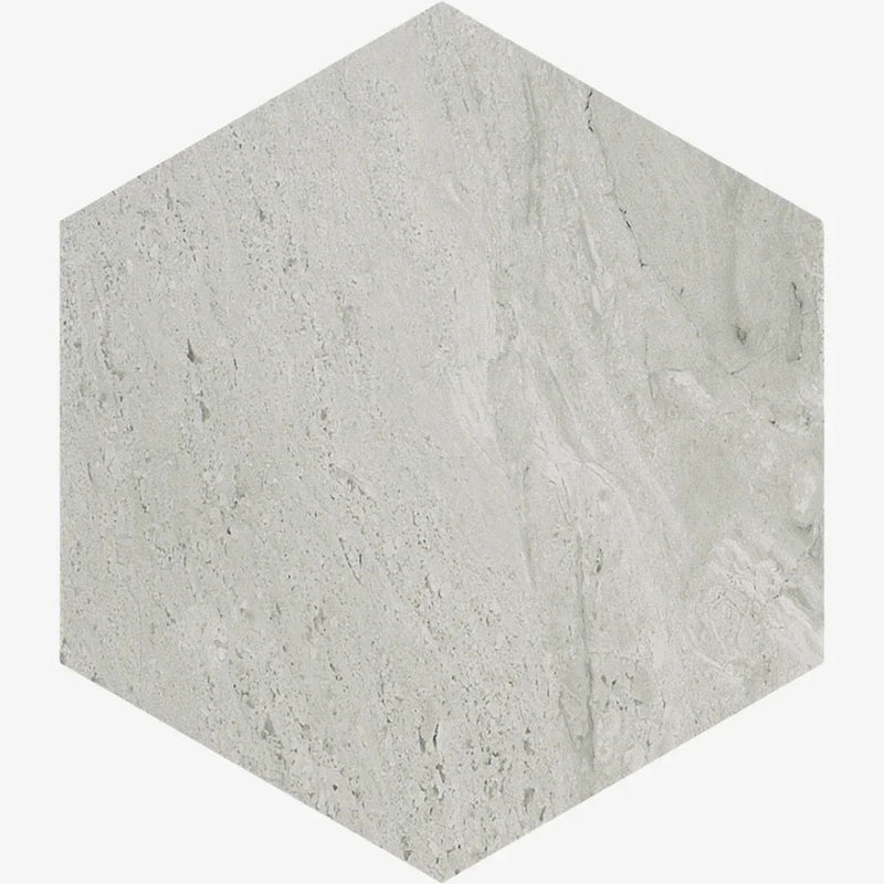 Bordaux Hexagon Grey Porcelain Tile 13.9 x 16cm