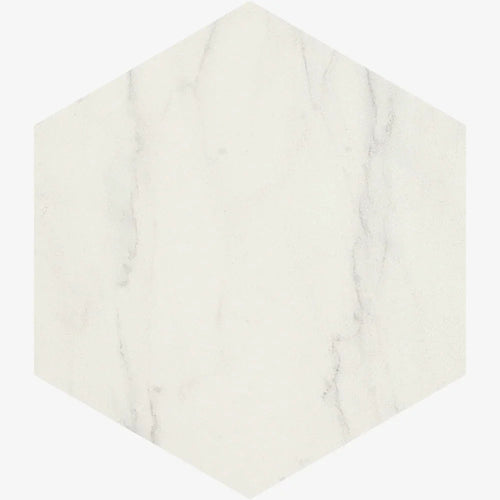Bordaux Hexagon White Porcelain Tile 14 x 16cm