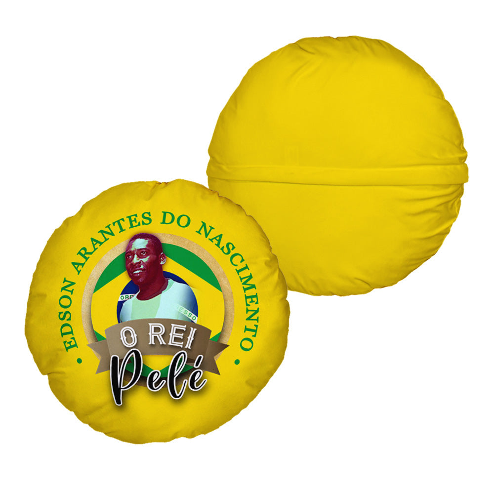 Brazil Pele  - Legend Collection - Circle Cushion 14"
