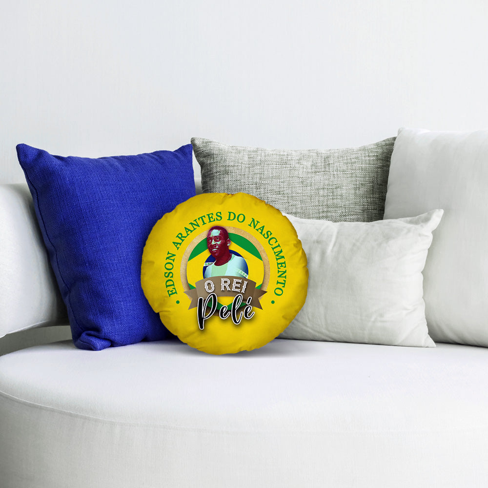 Brazil Pele  - Legend Collection - Circle Cushion 14"