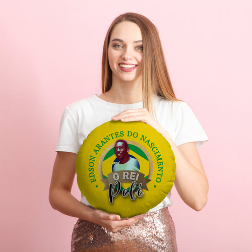 Brazil Pele  - Legend Collection - Circle Cushion 14"