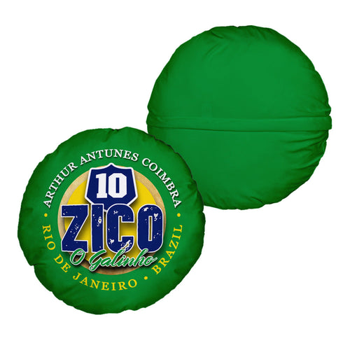 Brazil Zico  - Legend Collection - Circle Cushion 14"
