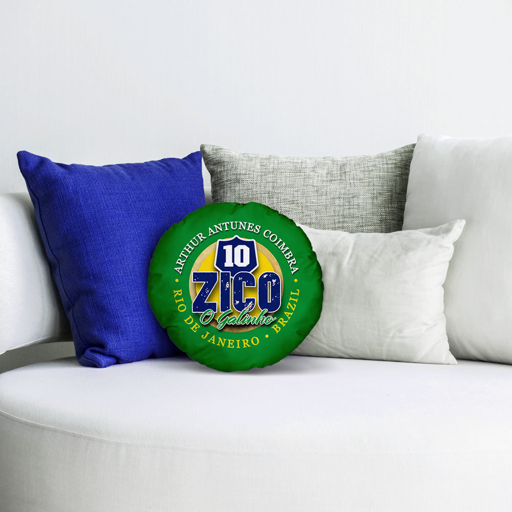 Brazil Zico  - Legend Collection - Circle Cushion 14"