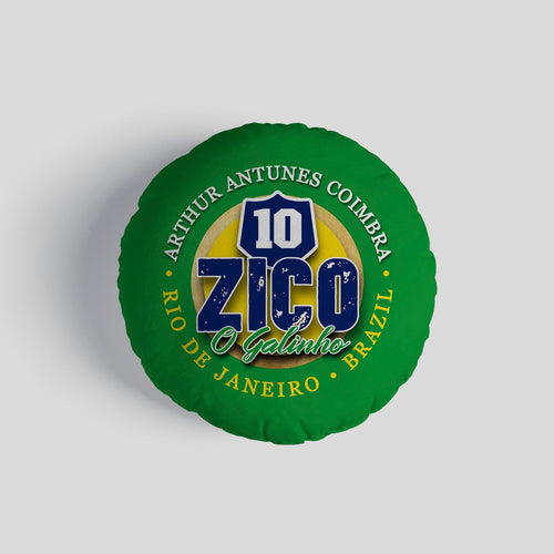 Brazil Zico  - Legend Collection - Circle Cushion 14"