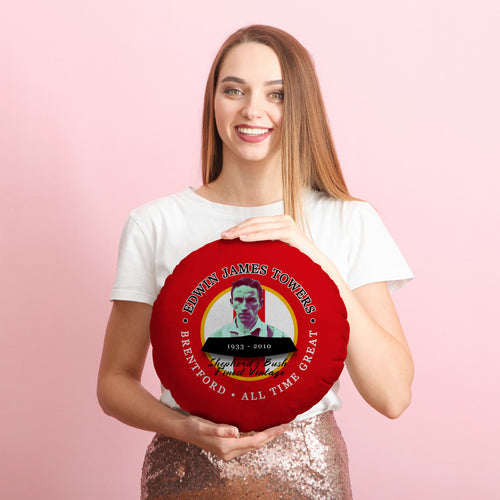 Brentford  Jim Towers - Football Legends - Circle Cushion 14"