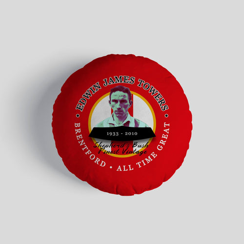 Brentford  Jim Towers - Football Legends - Circle Cushion 14"