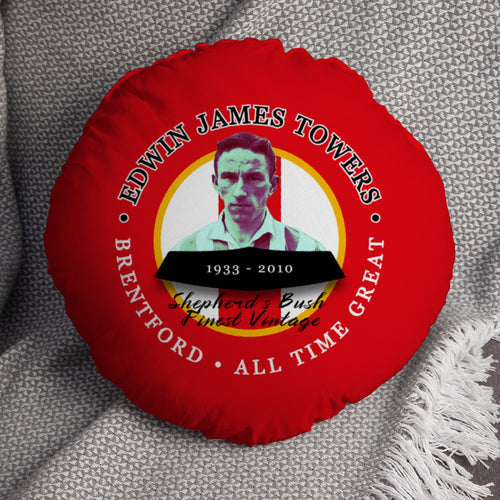 Brentford  Jim Towers - Football Legends - Circle Cushion 14"