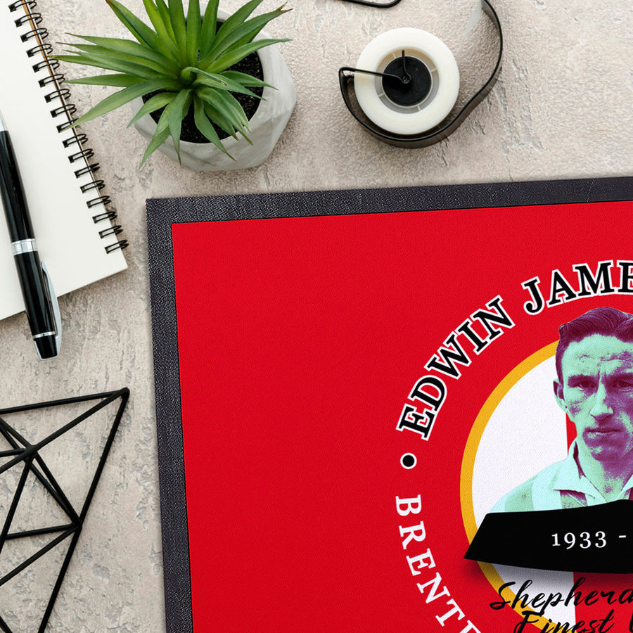 Brentford  Jim Towers  - Football Legends - Door Mat -60cm X 40cm