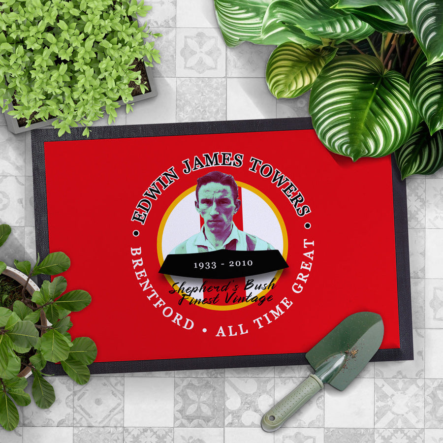 Brentford  Jim Towers  - Football Legends - Door Mat -60cm X 40cm