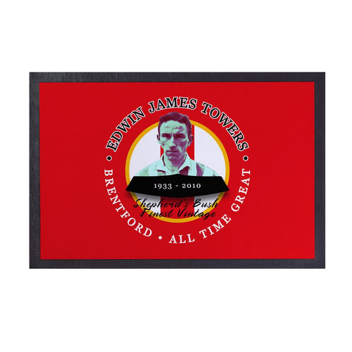 Brentford  Jim Towers  - Football Legends - Door Mat -60cm X 40cm