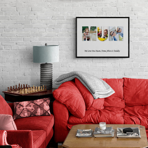 MOM/MUM/DAD Photos Word Cutout Custom Artwork
