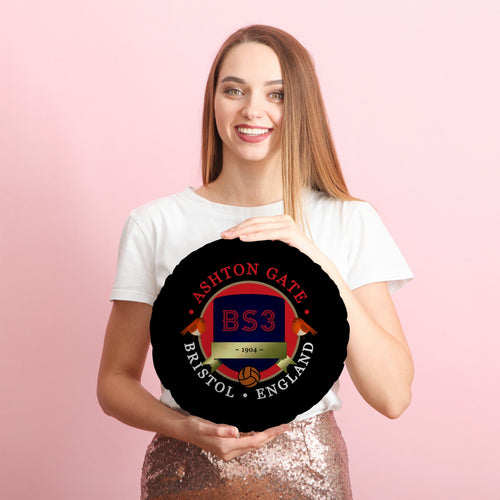 Bristol Aston Gate - Football Legends - Circle Cushion 14"