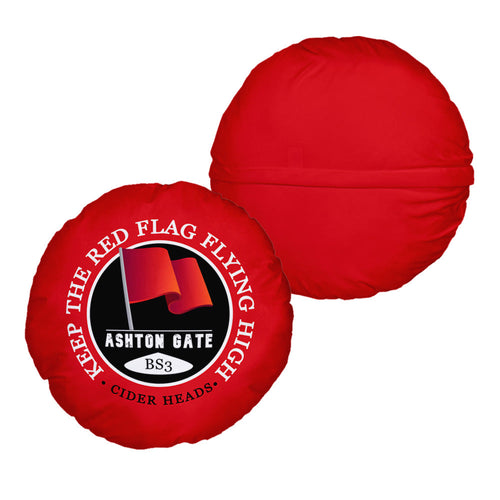 Bristol Red Flag - Football Legends - Circle Cushion 14"