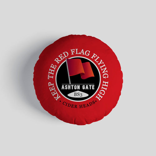 Bristol Red Flag - Football Legends - Circle Cushion 14"