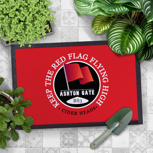 Bristol Red Flag  - Football Legends - Door Mat -60cm X 40cm