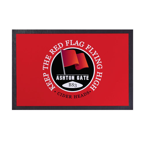 Bristol Red Flag  - Football Legends - Door Mat -60cm X 40cm