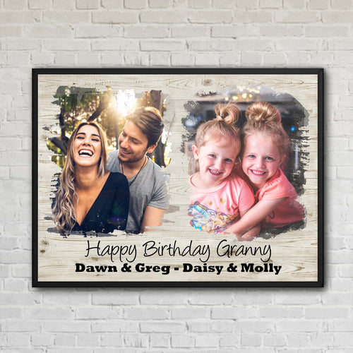Pair of Photos with Message Custom Artwork