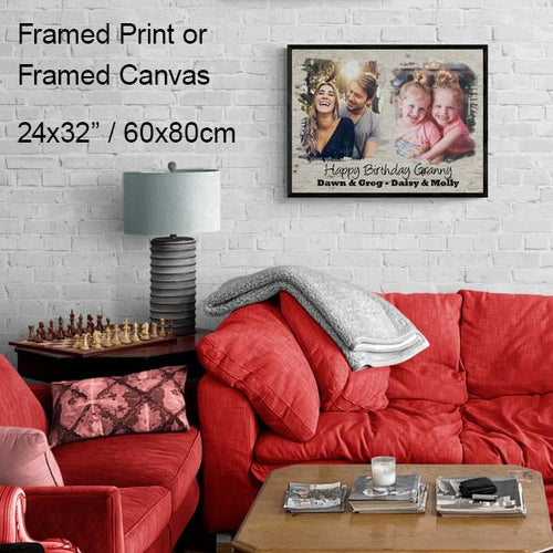 Pair of Photos with Message Custom Artwork
