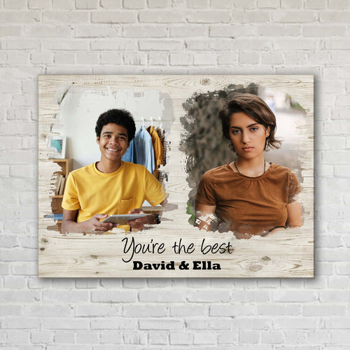Pair of Photos with Message Custom Artwork