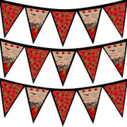 Remembrance Day - War Scene - 3m Fabric Bunting With 15 Individual Triangles