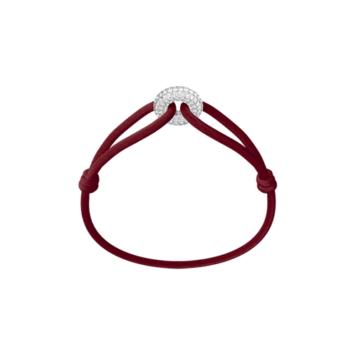 Silver Soho Pavé Cord Bracelet