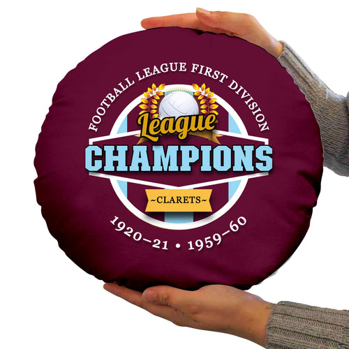 Burnley Champions - Football Legends - Circle Cushion 14"