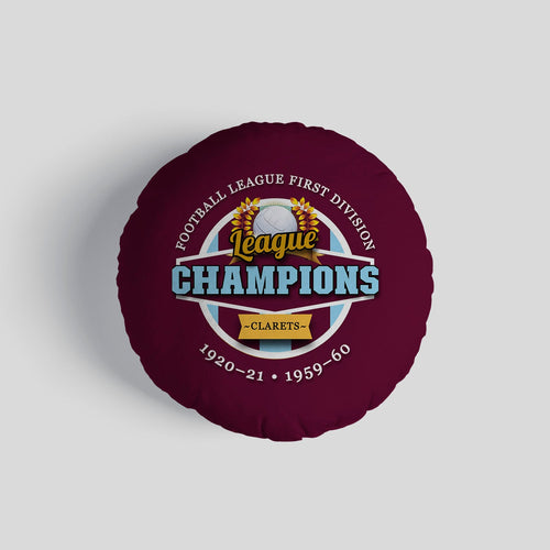 Burnley Champions - Football Legends - Circle Cushion 14"