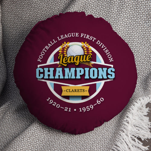 Burnley Champions - Football Legends - Circle Cushion 14"