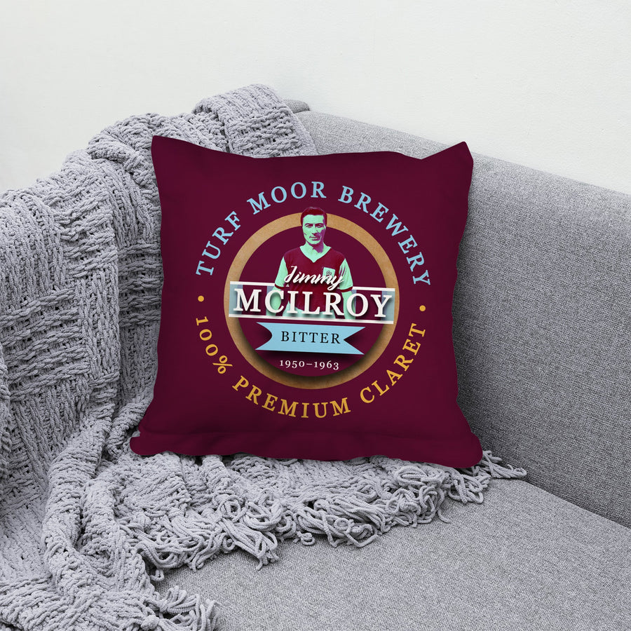Burnley Jimmy McIlroy - Football Legends - Cushion 10"
